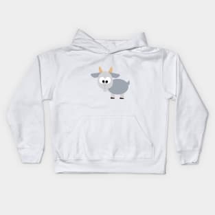 Adorable Gray Goat Kids Hoodie